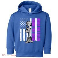 Purple Heart Day Military Honor The Fallen Thank The Living Gift Toddler Hoodie thumb 0