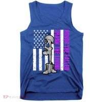 Purple Heart Day Military Honor The Fallen Thank The Living Gift Tank Top thumb 0