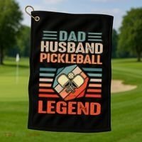 Pickleball Husband Dad Pickleball Player FatherS Day Gift Golf Towel thumb 1