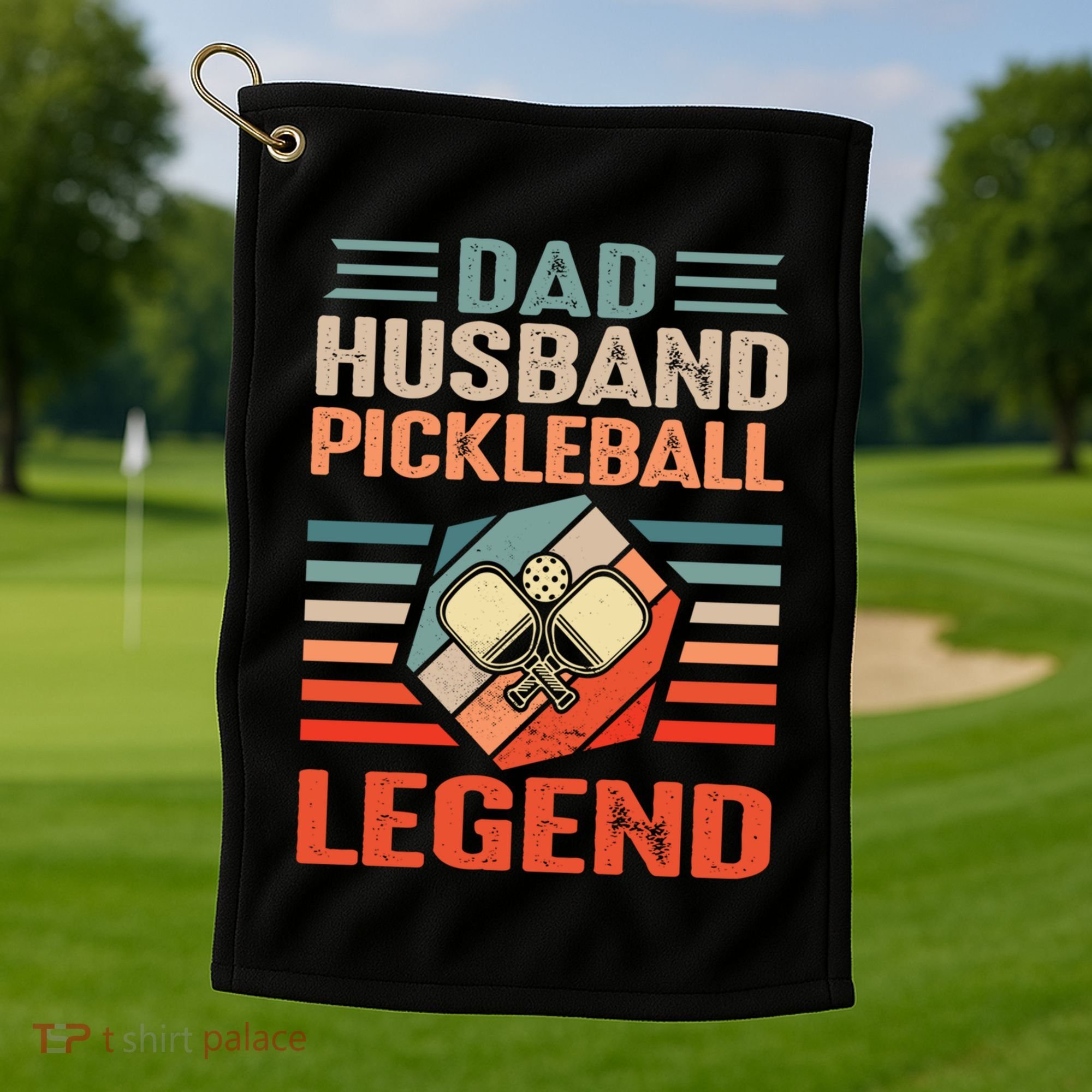 Pickleball Husband Dad Pickleball Player FatherS Day Gift Golf Towel