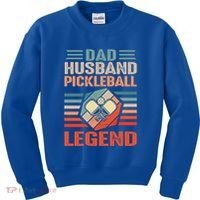 Pickleball Husband Dad Pickleball Player FatherS Day Gift Kids Sweatshirt thumb 0