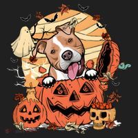Pitbull Halloween Dog Pumpkin Cute Women's Sweatshirt thumb 2