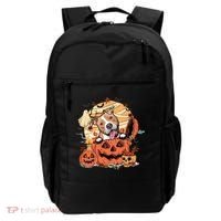 Pitbull Halloween Dog Pumpkin Cute Backpack thumb 0