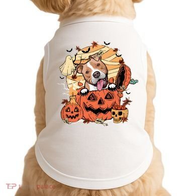 Pitbull Halloween Dog Pumpkin Cute Doggie Tank