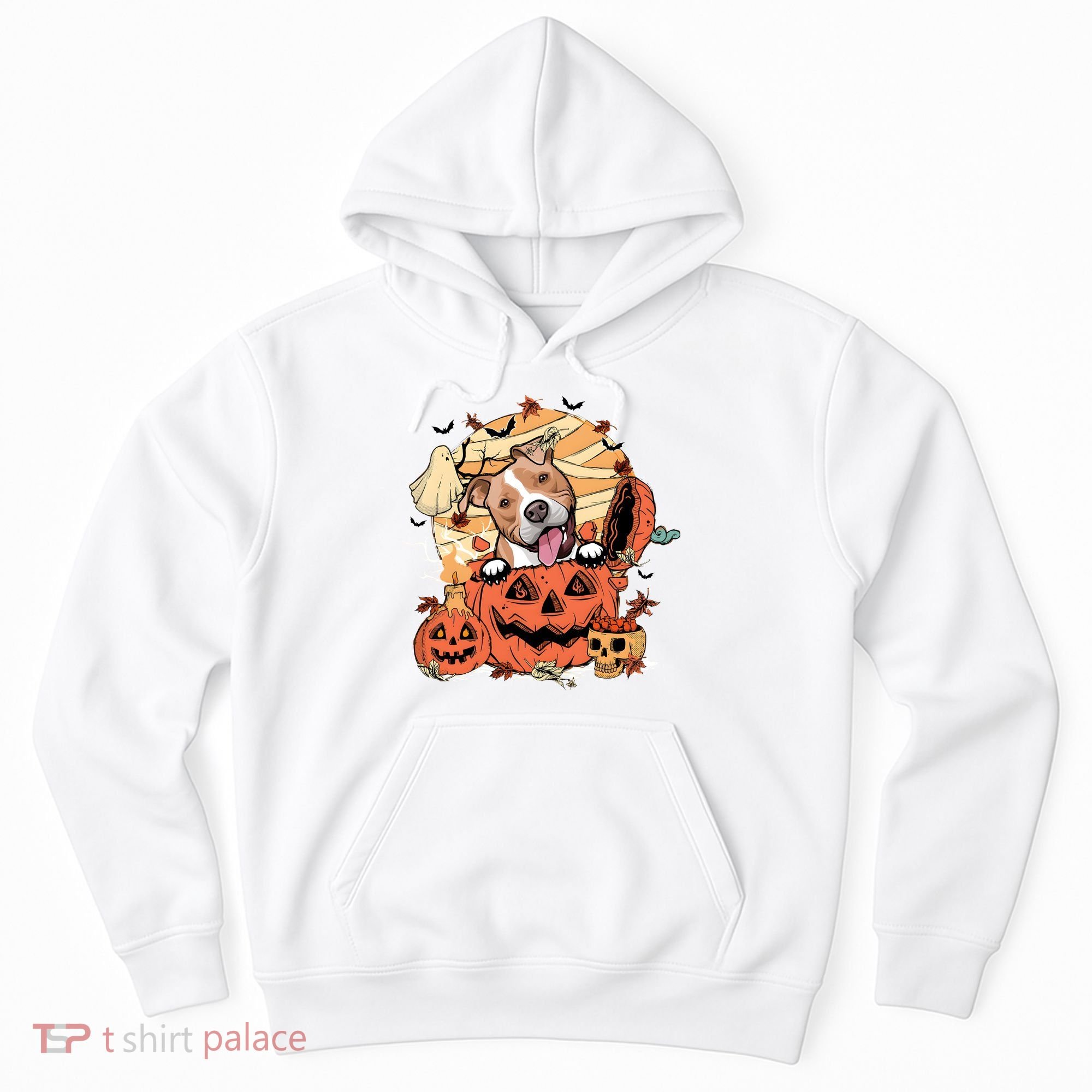 Pitbull Halloween Dog Pumpkin Cute Hoodie