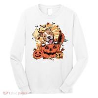 Pitbull Halloween Dog Pumpkin Cute Long Sleeve Shirt thumb 0