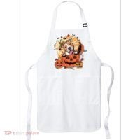 Pitbull Halloween Dog Pumpkin Cute Apron thumb 0