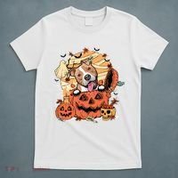 Pitbull Halloween Dog Pumpkin Cute T-Shirt thumb 5