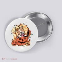 Pitbull Halloween Dog Pumpkin Cute Button thumb 0