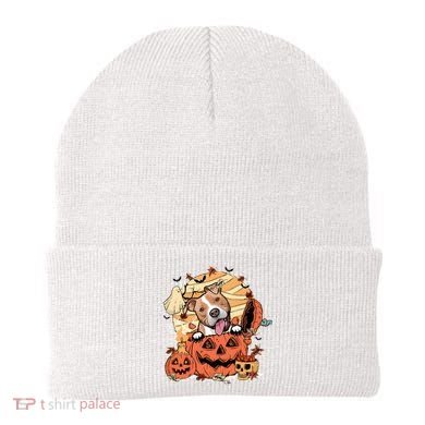 Pitbull Halloween Dog Pumpkin Cute Beanie