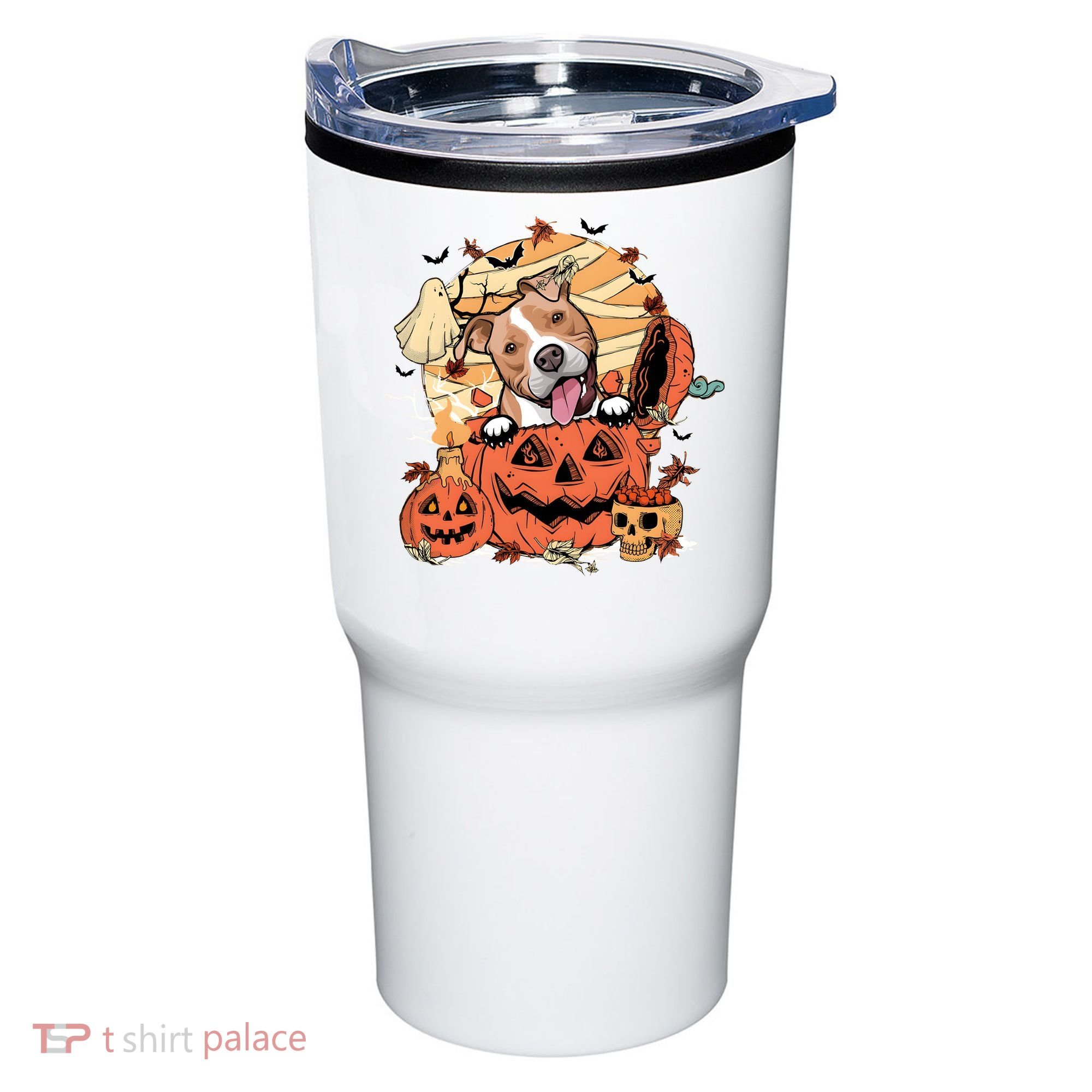 Pitbull Halloween Dog Pumpkin Cute Tumbler