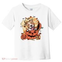 Pitbull Halloween Dog Pumpkin Cute Toddler T-Shirt thumb 0