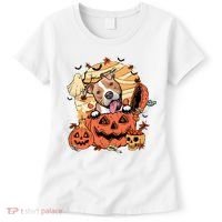 Pitbull Halloween Dog Pumpkin Cute Women's T-Shirt thumb 0