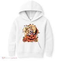 Pitbull Halloween Dog Pumpkin Cute Kids Hoodie thumb 0