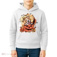 Pitbull Halloween Dog Pumpkin Cute Kids Hoodie thumb 4