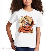 Pitbull Halloween Dog Pumpkin Cute Kids T-Shirt thumb 2