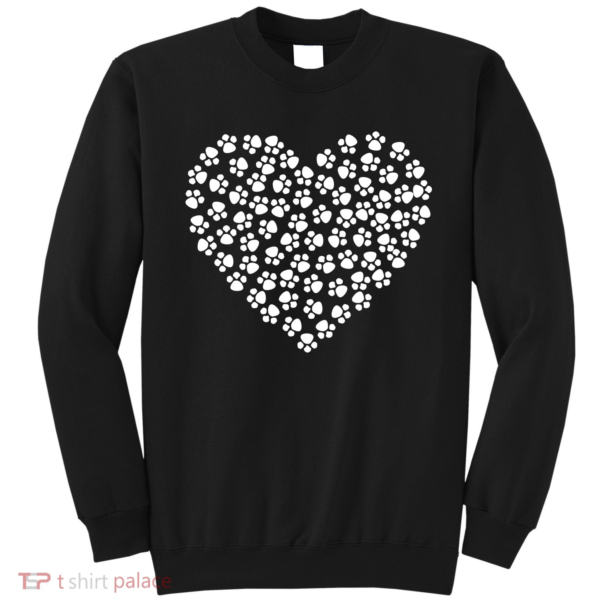 Pawprint Heart Dog Lover Sweatshirt