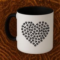Pawprint Heart Dog Lover Coffee Mug thumb 2