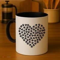 Pawprint Heart Dog Lover Coffee Mug thumb 4