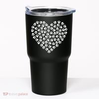 Pawprint Heart Dog Lover Tumbler thumb 0