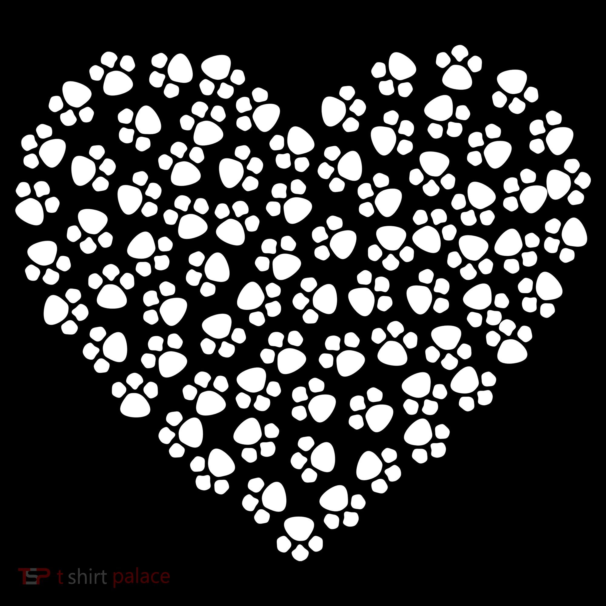 Pawprint Heart Dog Lover Women's Tank Top