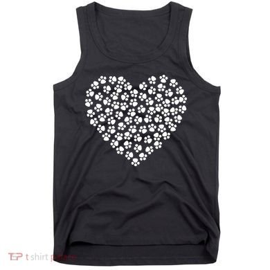 Pawprint Heart Dog Lover Tank Top