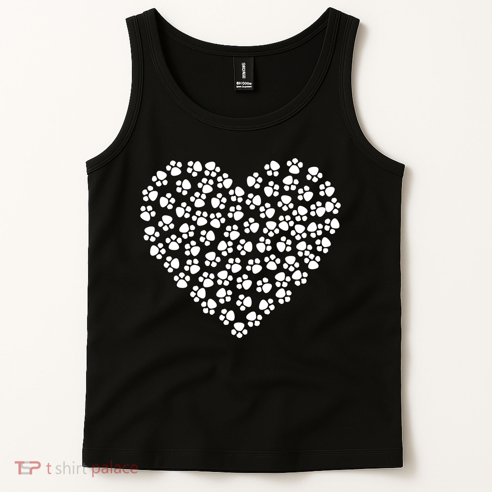 Pawprint Heart Dog Lover Tank Top