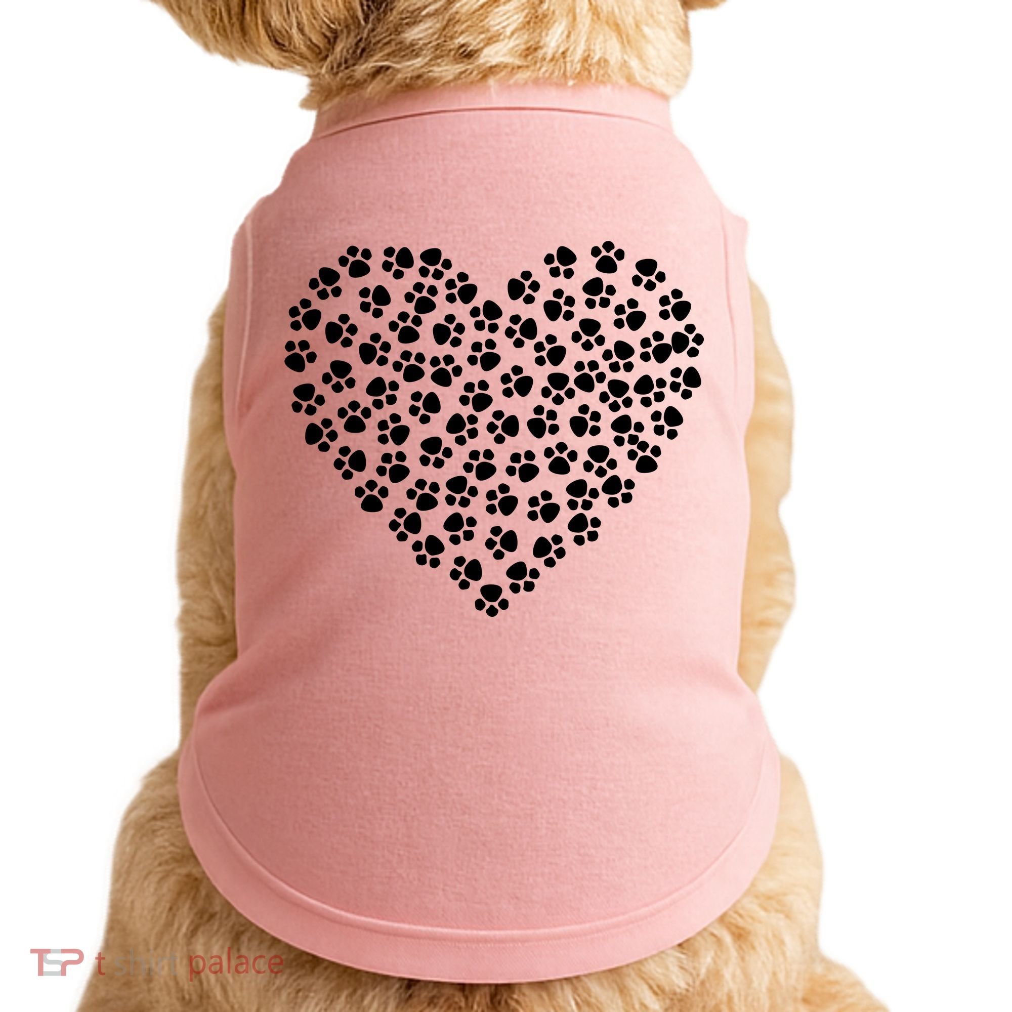 Pawprint Heart Dog Lover Doggie Tank