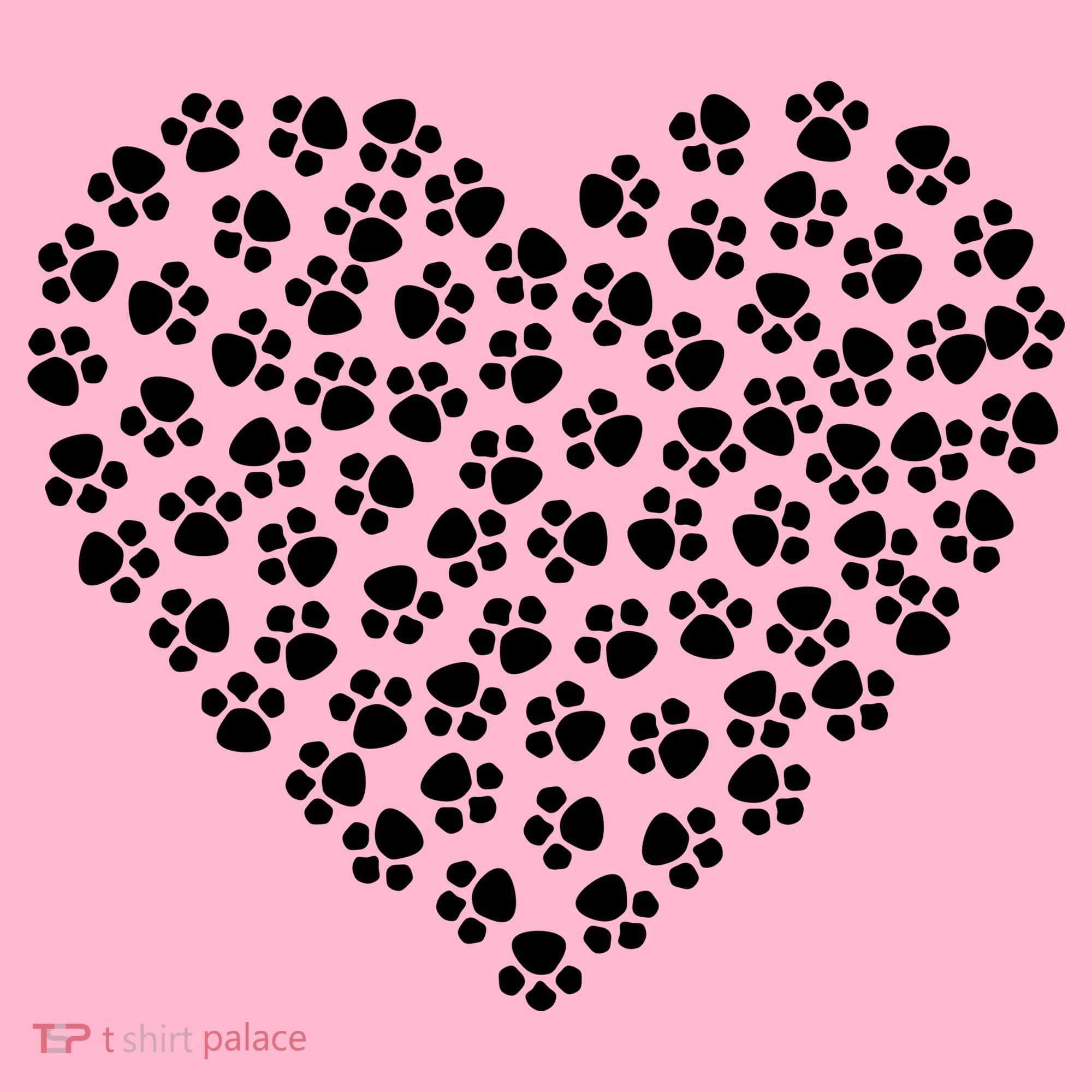 Pawprint Heart Dog Lover Doggie Tank