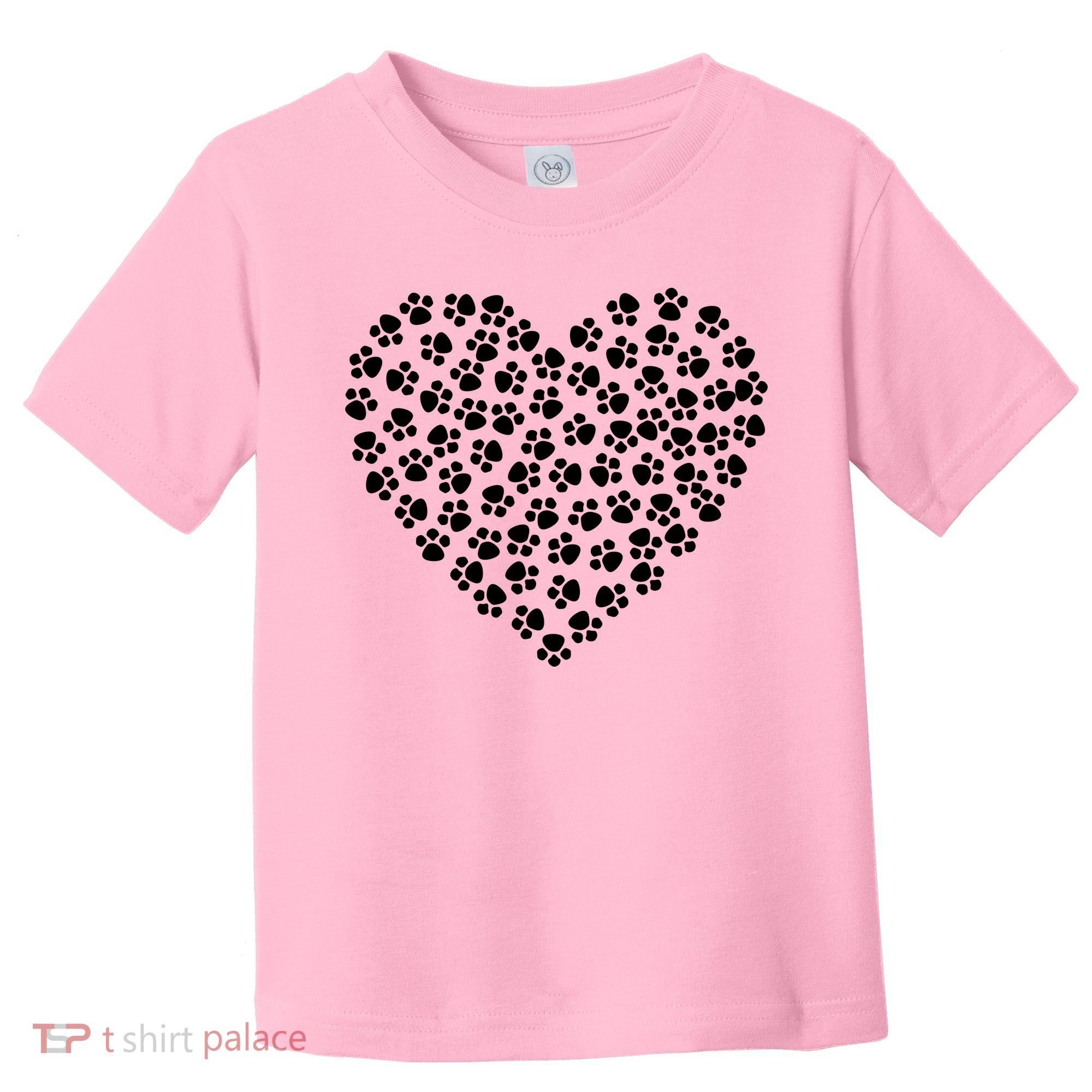 Pawprint Heart Dog Lover Toddler T-Shirt