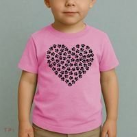 Pawprint Heart Dog Lover Toddler T-Shirt thumb 2