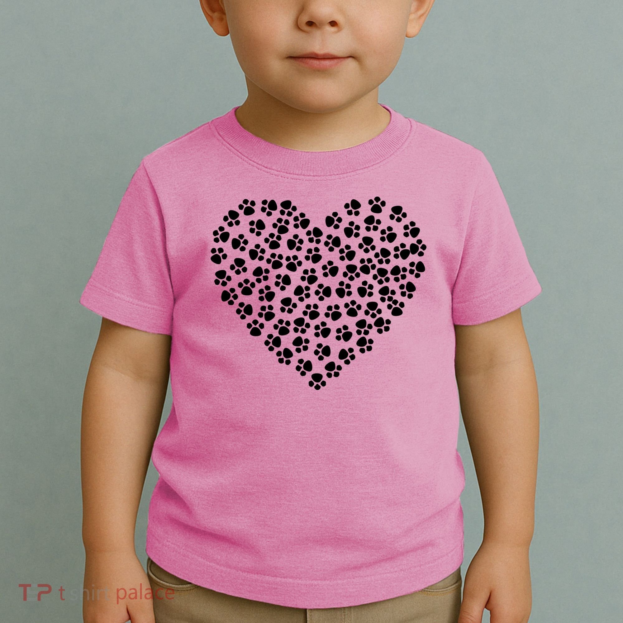 Pawprint Heart Dog Lover Toddler T-Shirt