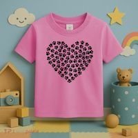 Pawprint Heart Dog Lover Toddler T-Shirt thumb 3
