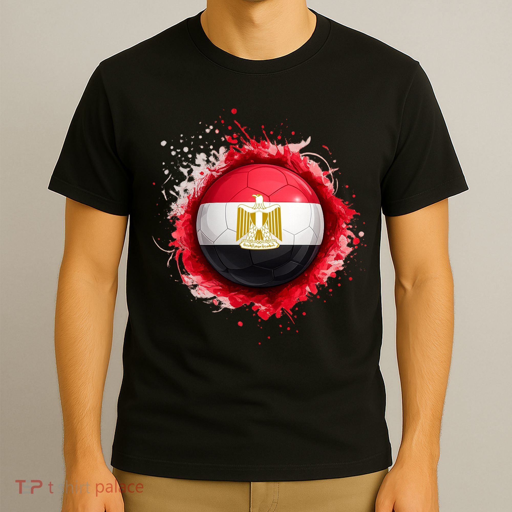 Proud Heritage Egypt Flag Soccer Ball T-Shirt