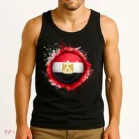 Proud Heritage Egypt Flag Soccer Ball Tank Top thumb 3