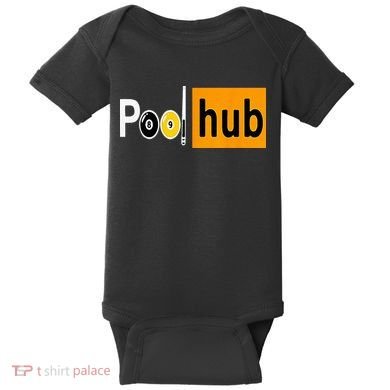 Pool Hub Funny Billiards Pool Team League Billiards Baby Bodysuit