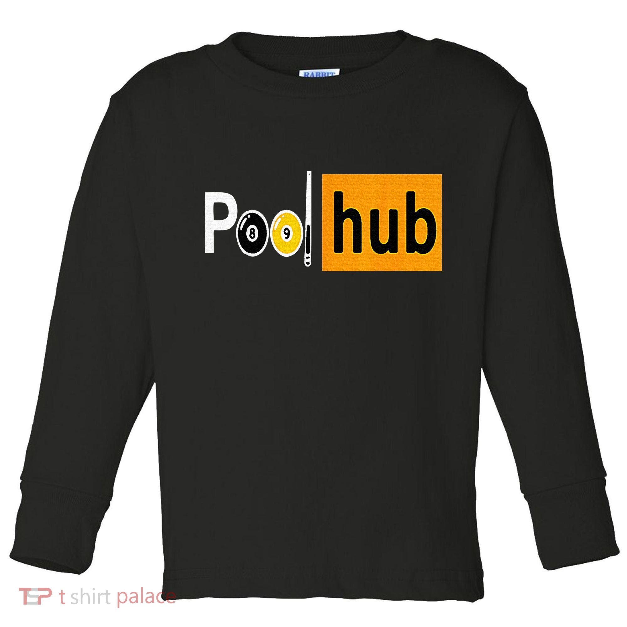 Pool Hub Funny Billiards Pool Team League Billiards Toddler Long Sleeve Shirt
