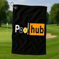 Pool Hub Funny Billiards Pool Team League Billiards Golf Towel thumb 1