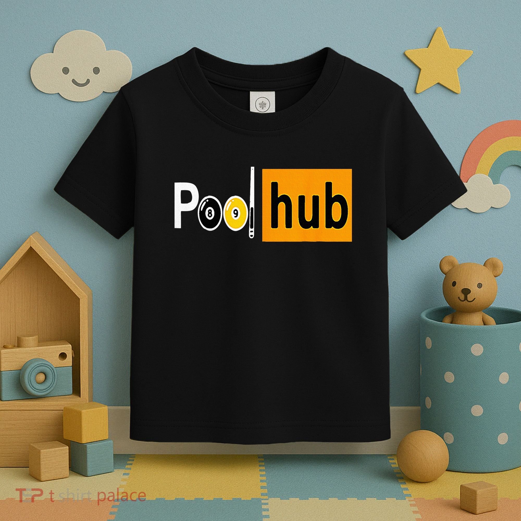 Pool Hub Funny Billiards Pool Team League Billiards Toddler T-Shirt