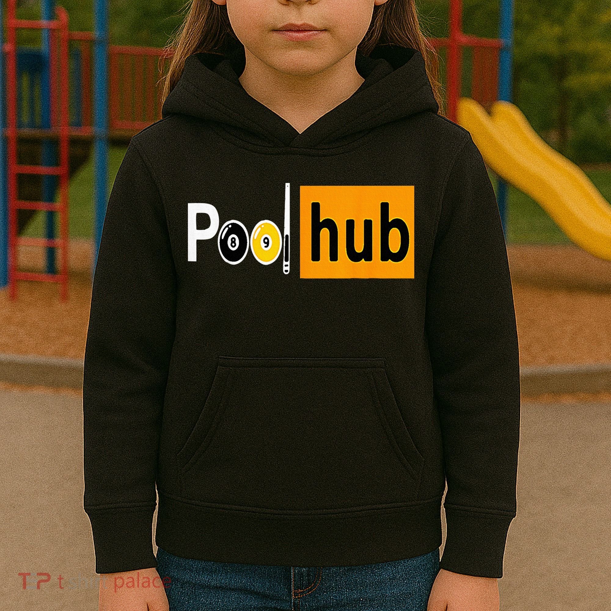 Pool Hub Funny Billiards Pool Team League Billiards Kids Hoodie