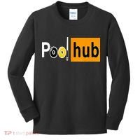 Pool Hub Funny Billiards Pool Team League Billiards Kids Long Sleeve Shirt thumb 0