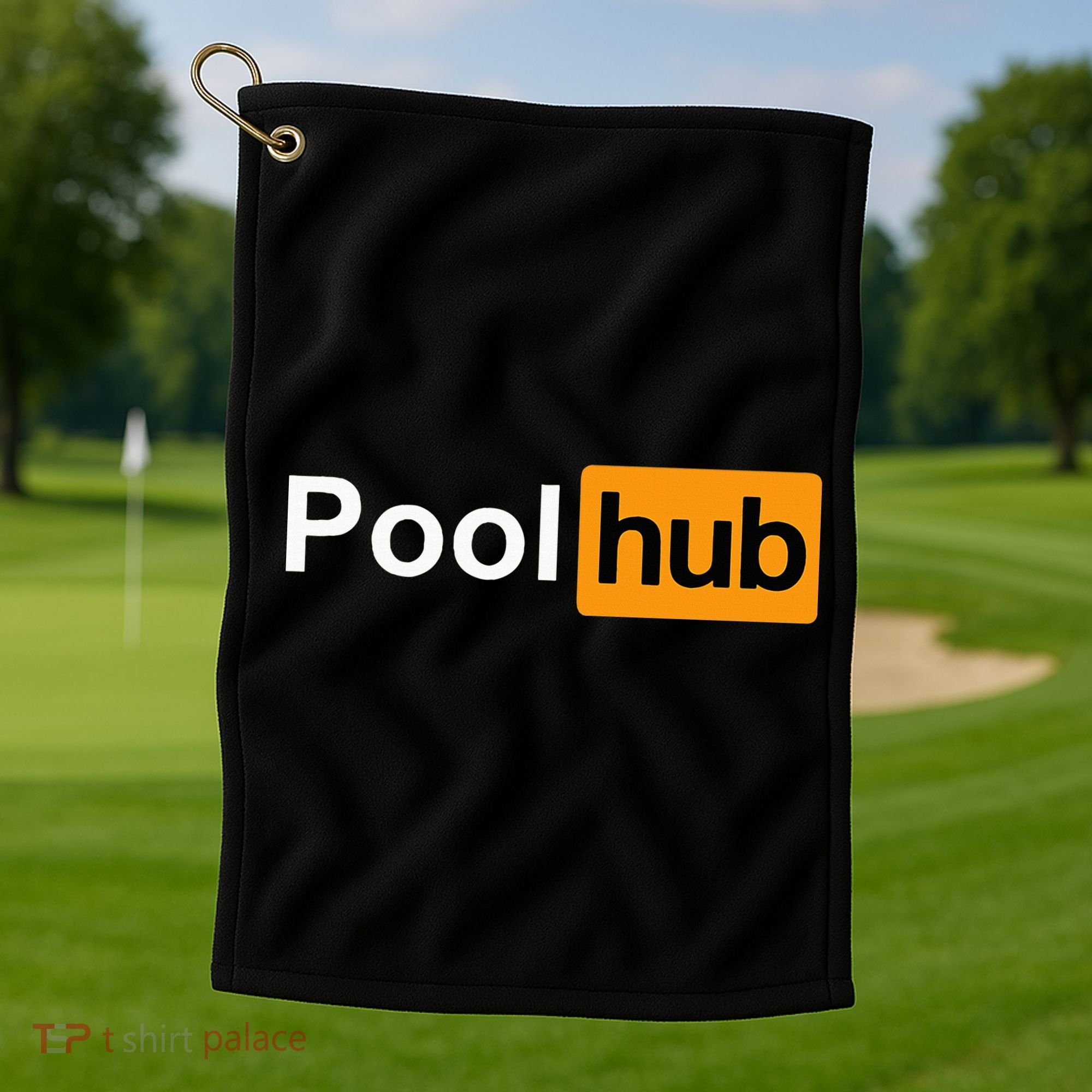 Pool Hub Funny Billiards Pool Player Golf Towel