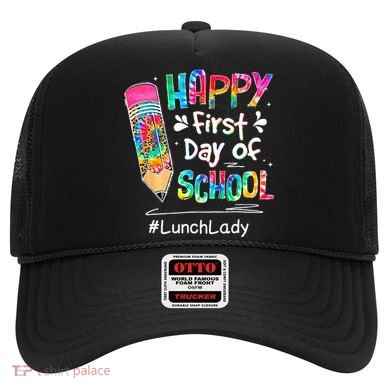 Pencil Happy First Day Of School Lunch Lady Back To Hat