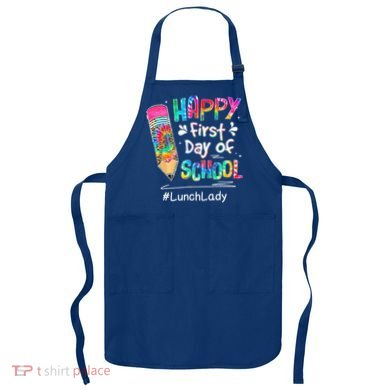 Pencil Happy First Day Of School Lunch Lady Back To Apron