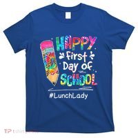 Pencil Happy First Day Of School Lunch Lady Back To T-Shirt thumb 0