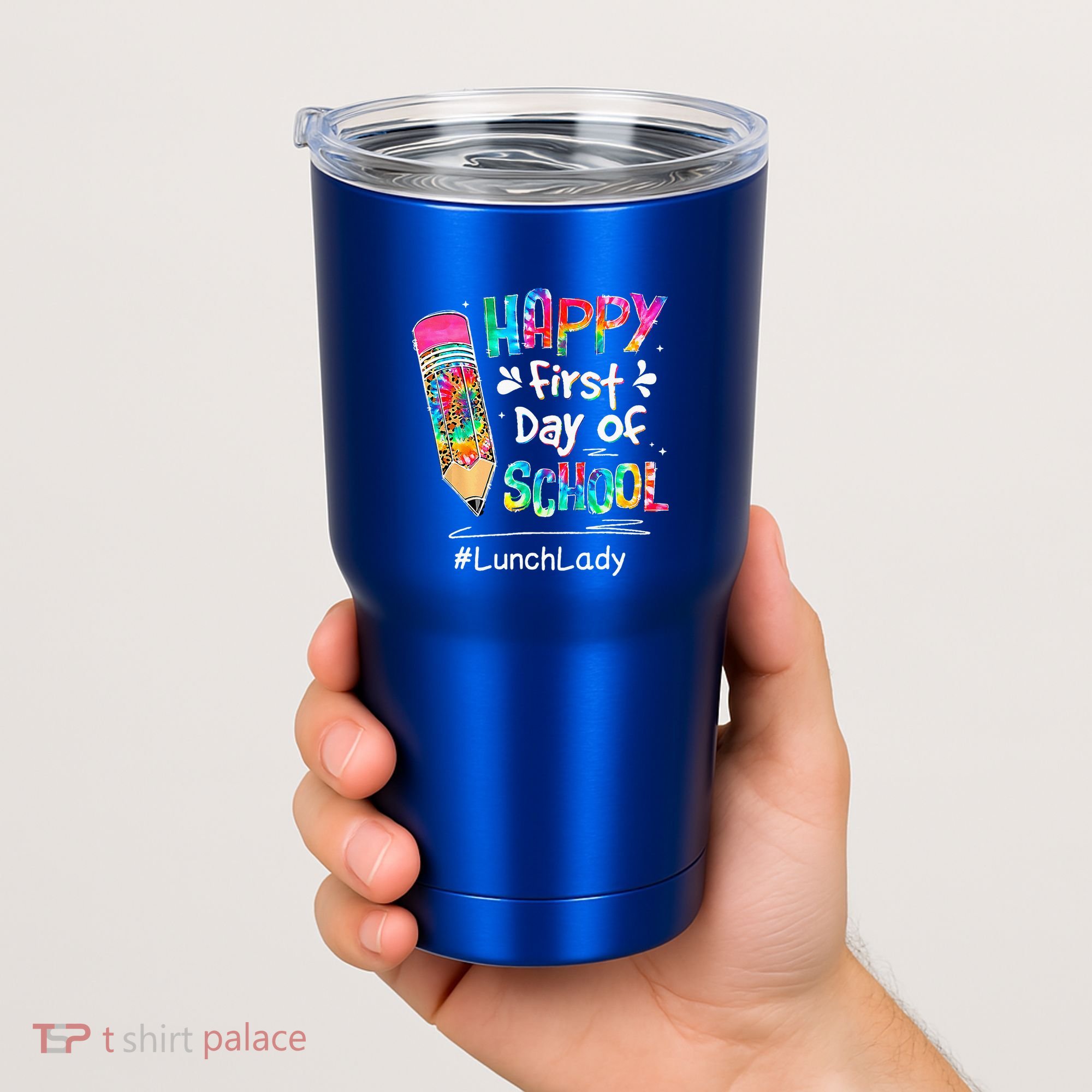 Pencil Happy First Day Of School Lunch Lady Back To Tumbler