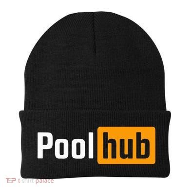 Pool Hub Funny Billiards Pool Player Quotes Parody Design Beanie