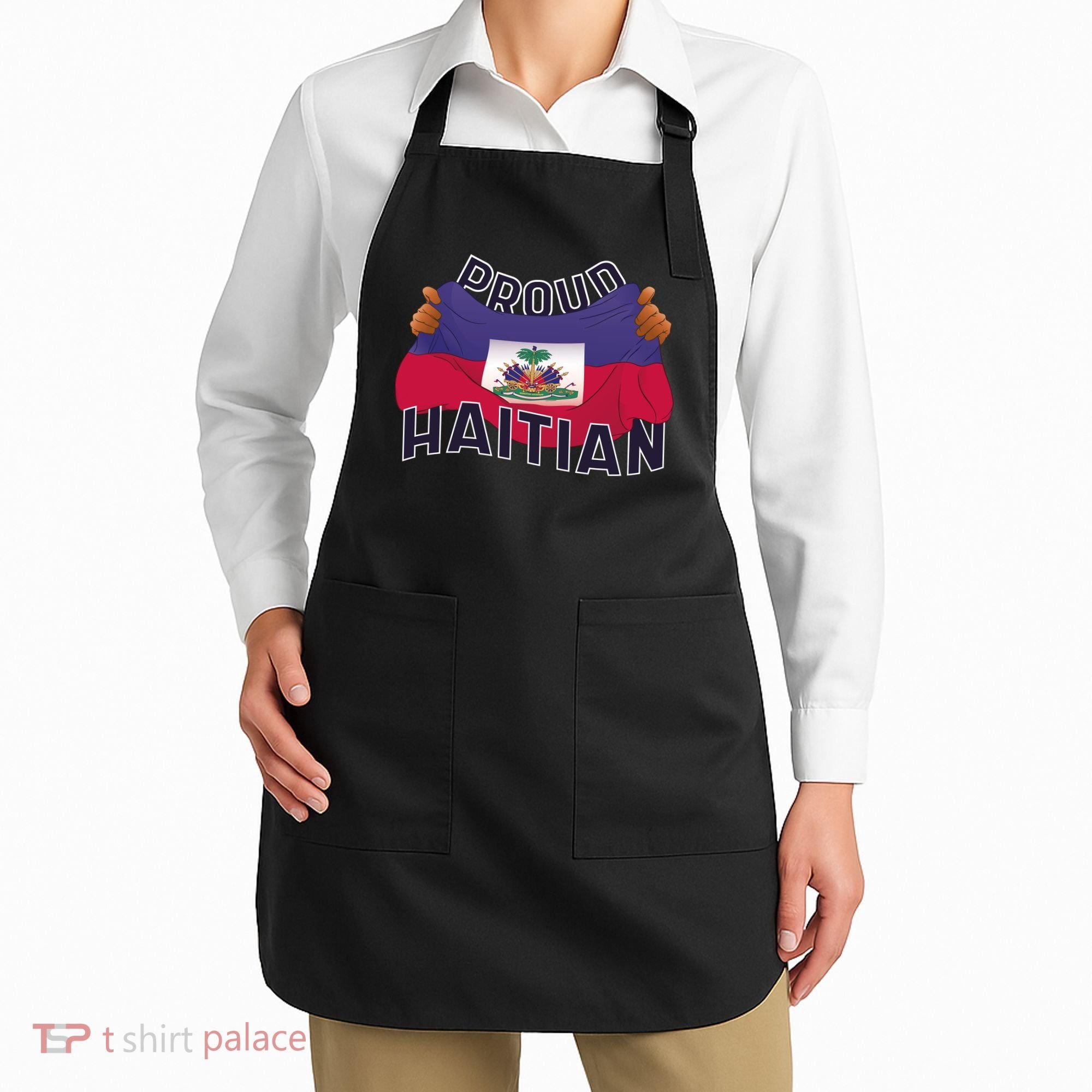 Proud Haitian Flag Apron