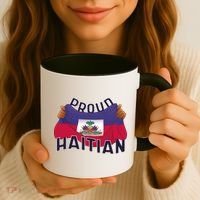Proud Haitian Flag Coffee Mug thumb 3
