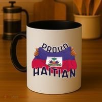 Proud Haitian Flag Coffee Mug thumb 4